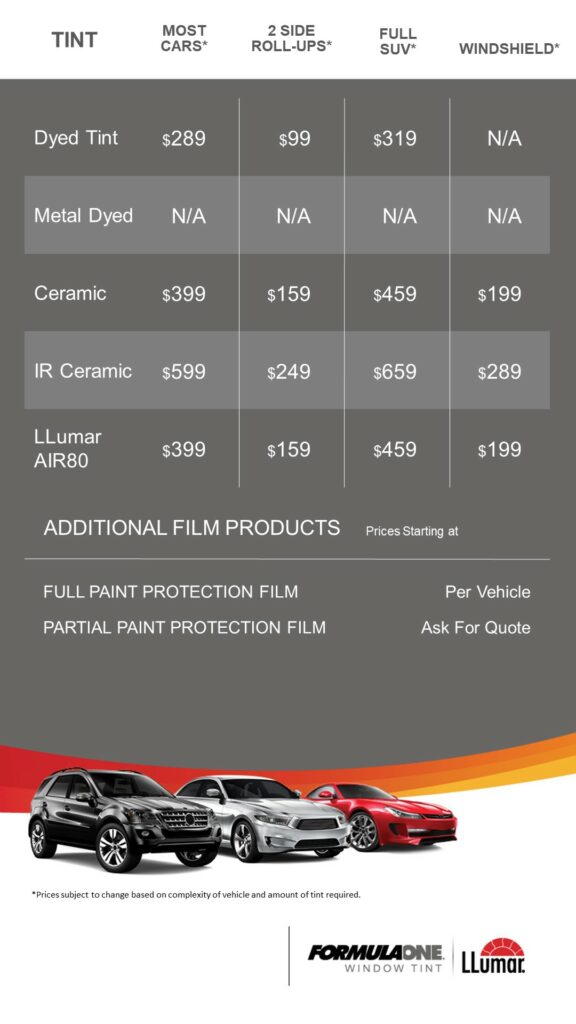 window tint glass tinting prices tints pricing distinctive commercial dyed